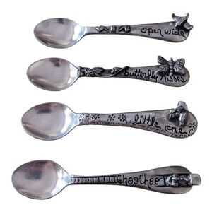 Metal Morphosis set of 4 baby spoons